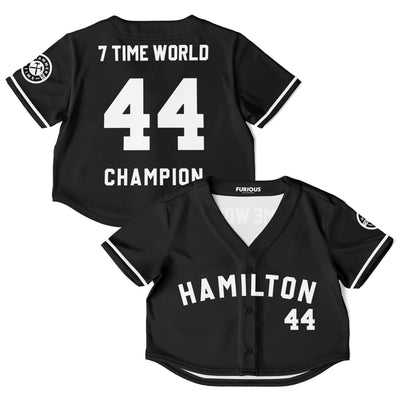 Hamilton - Carbon Black Champion Crop Top Jersey - Furious Motorsport