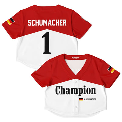 Schumacher - Iconic Livery Crop Top Jersey (Clearance) - Furious Motorsport