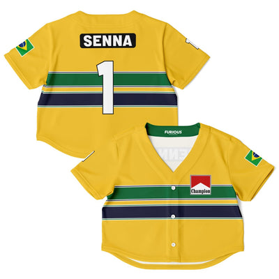 Senna - Nacional Helmet Crop Top Jersey - Furious Motorsport