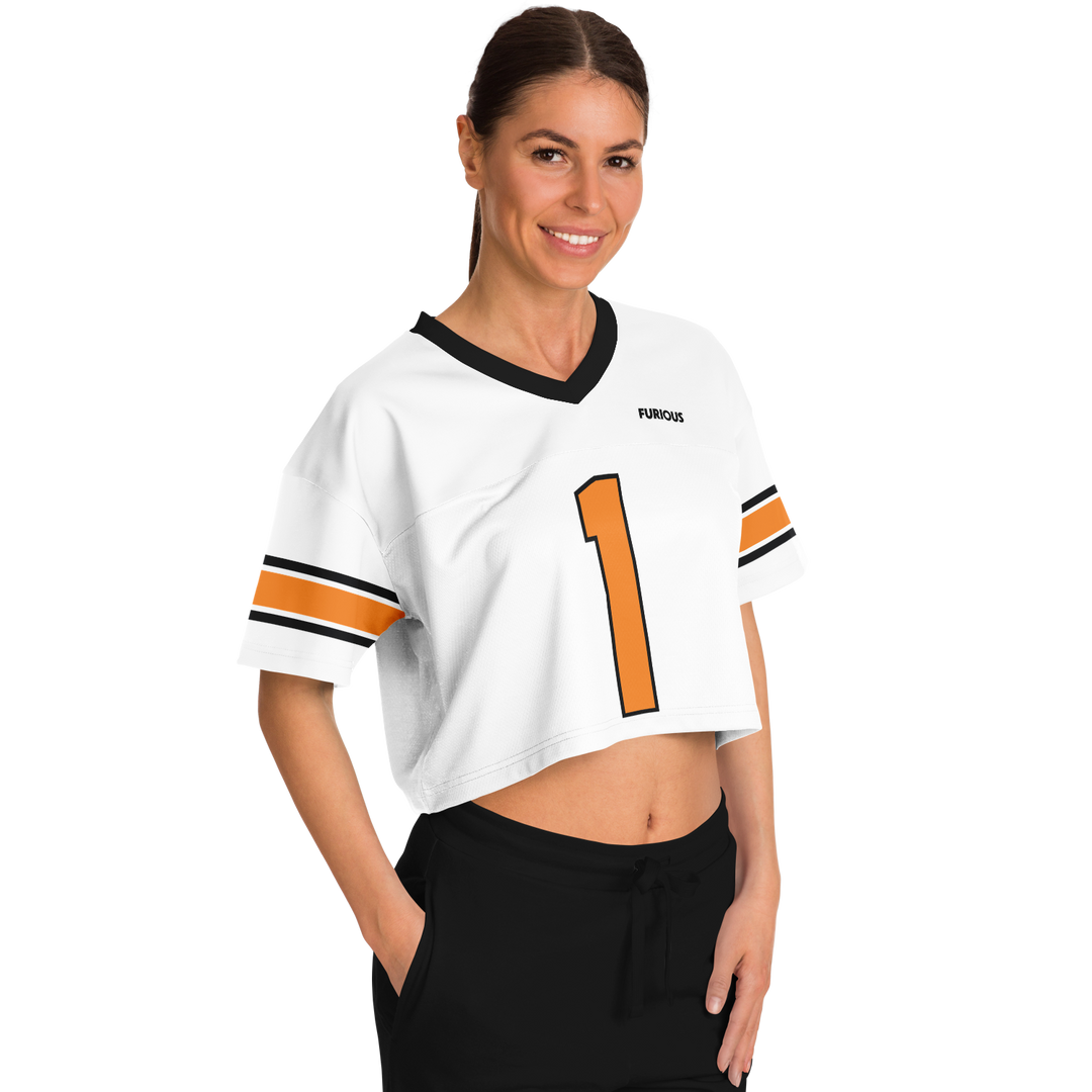 Norris – White Alternate Crop Top Football Jersey