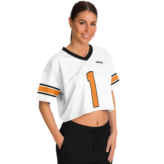 Norris – White Alternate Crop Top Football Jersey
