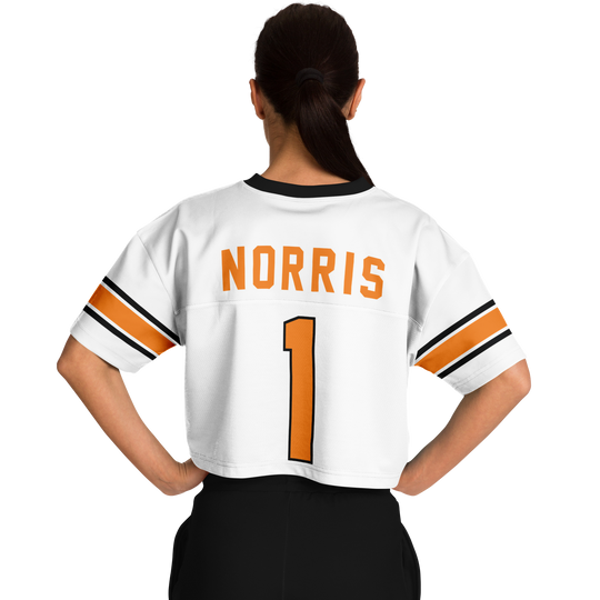 Norris – White Alternate Crop Top Football Jersey