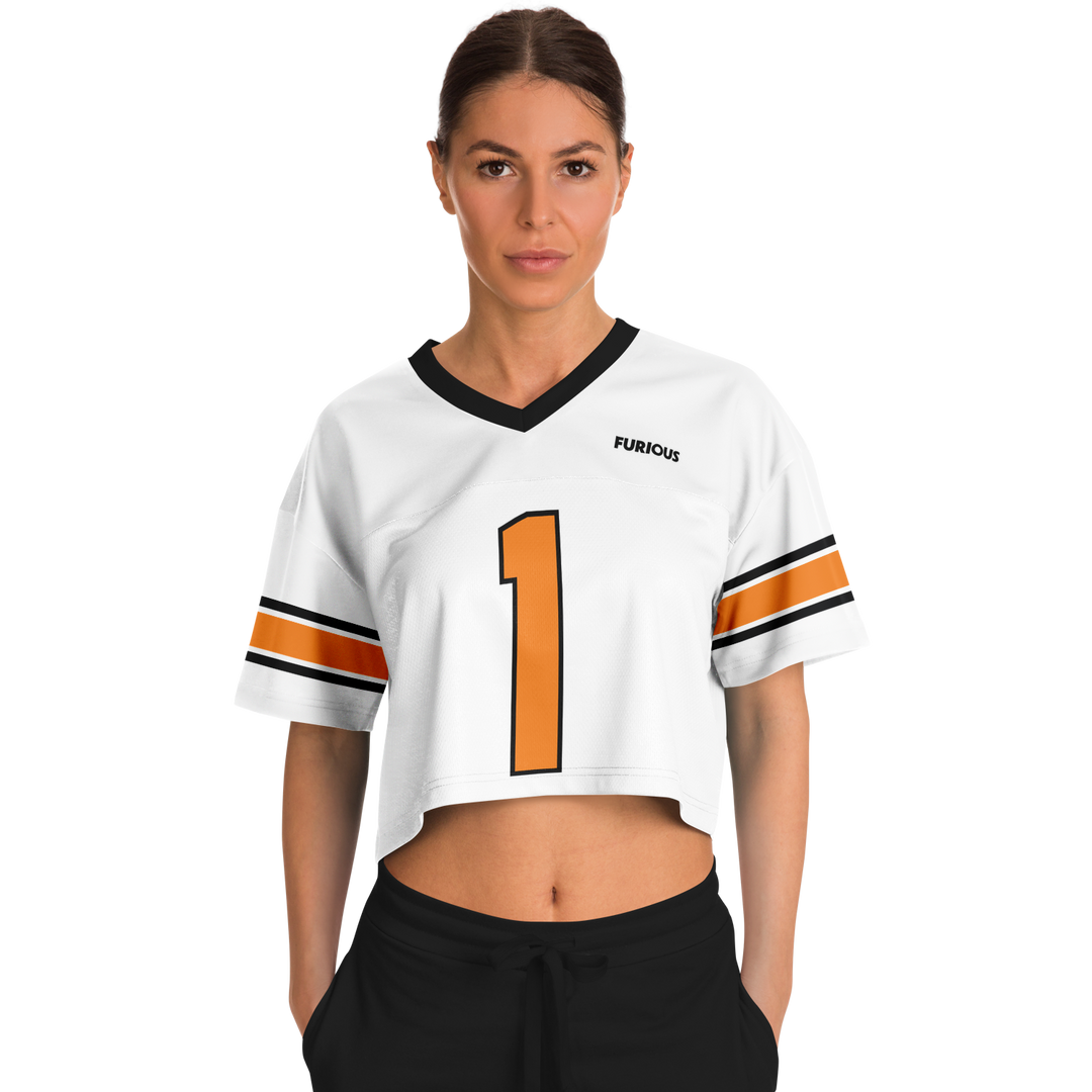 Norris – White Alternate Crop Top Football Jersey