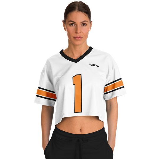 Norris – White Alternate Crop Top Football Jersey