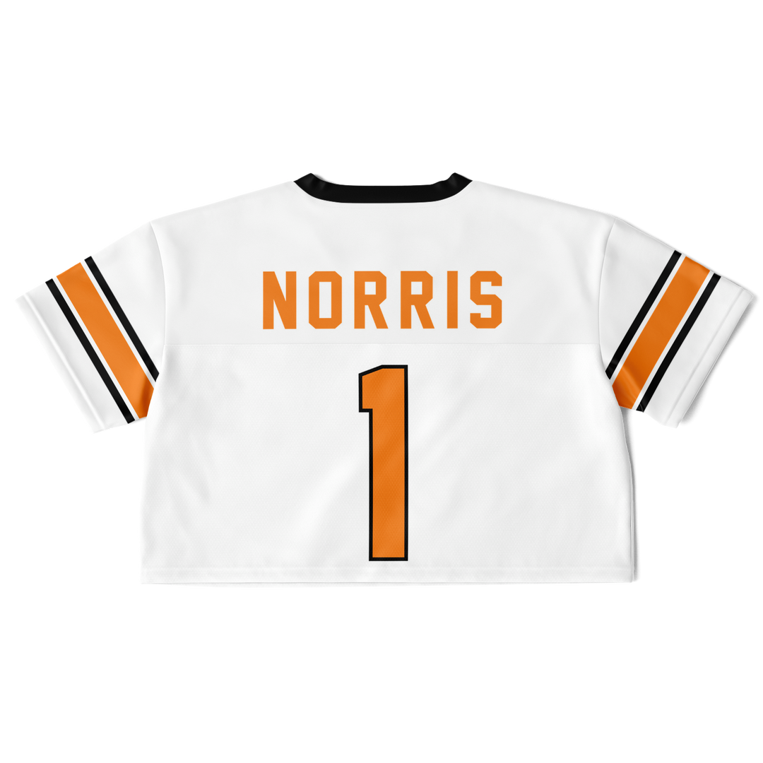 Norris – White Alternate Crop Top Football Jersey