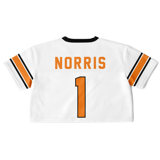 Norris – White Alternate Crop Top Football Jersey