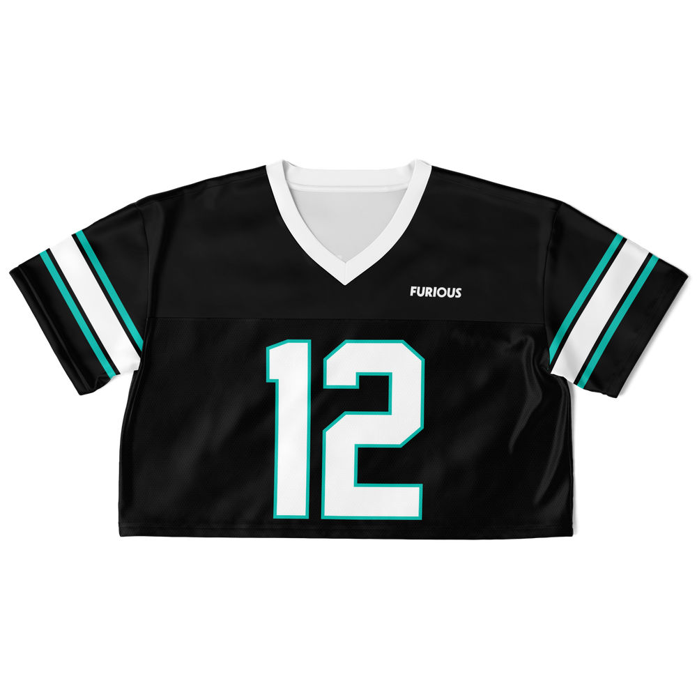 Antonelli - Black Alternate Crop Top Football Jersey