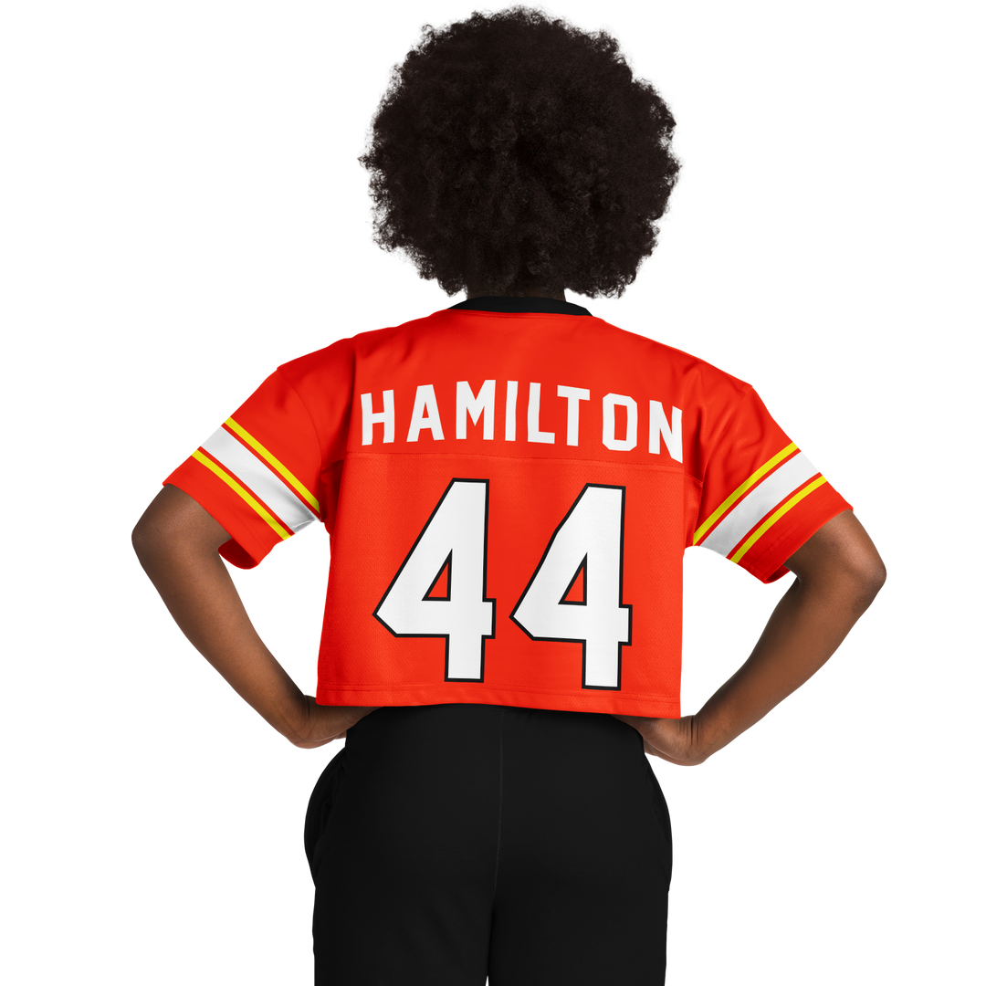 Hamilton - Red Alternate Crop Top Football Jersey