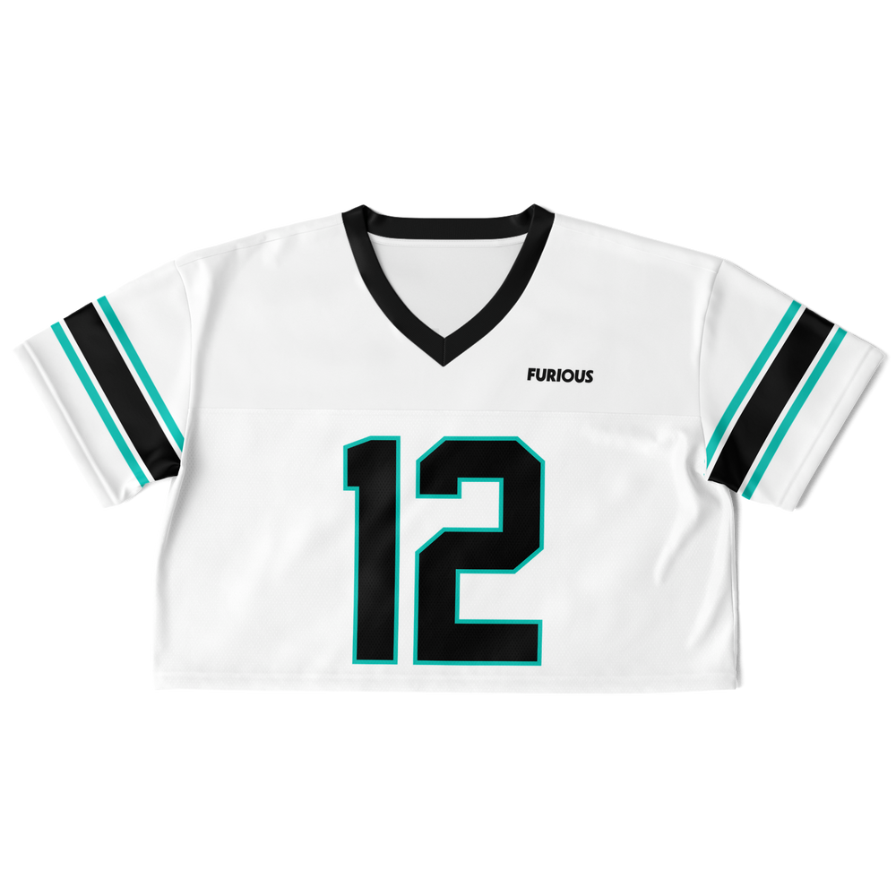 Antonelli - White Alternate Crop Top Football Jersey