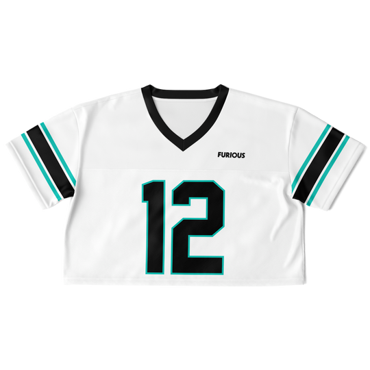 Antonelli - White Alternate Crop Top Football Jersey