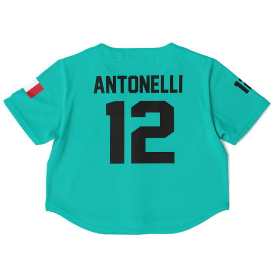 Antonelli - Teal Home Jersey Crop Top