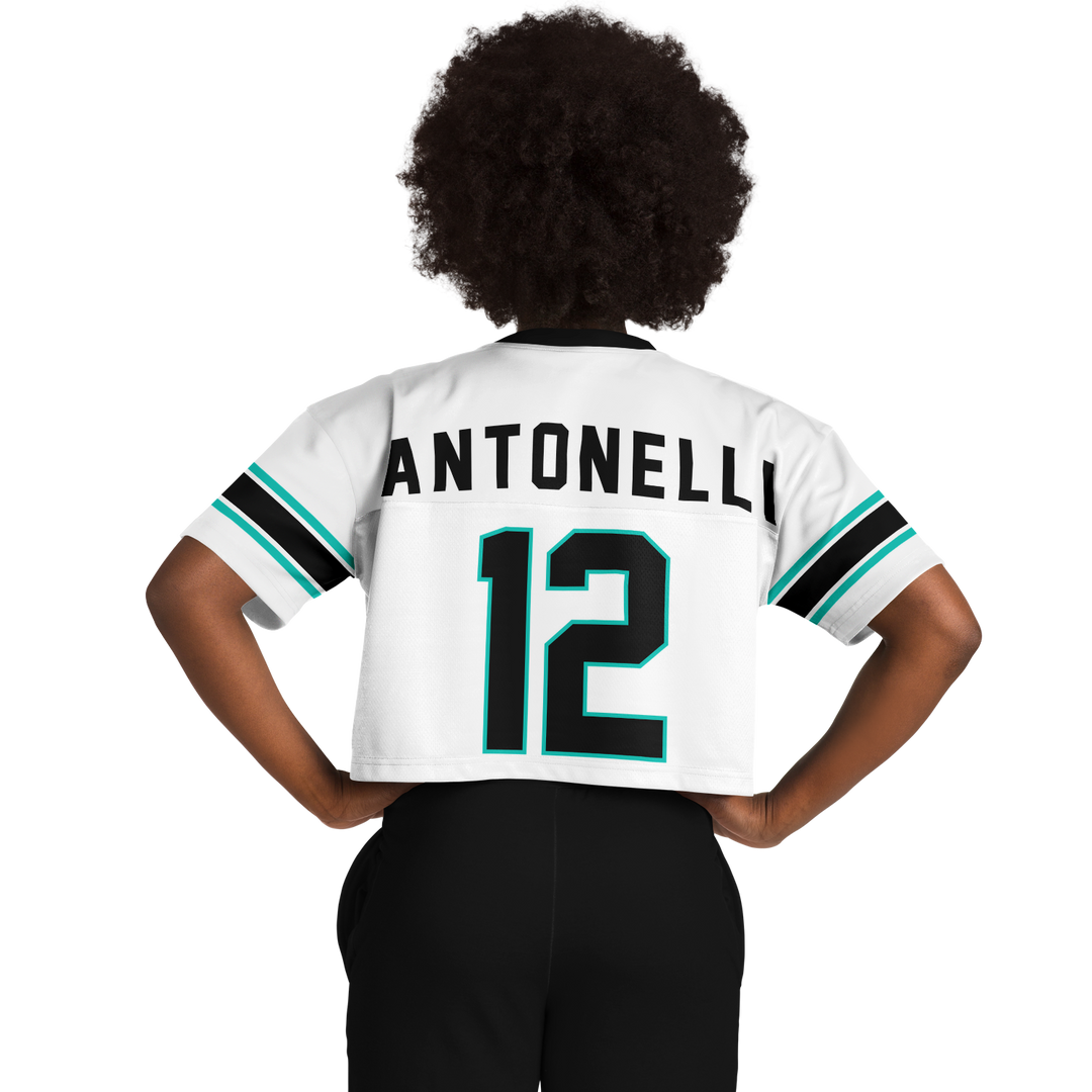Antonelli - White Alternate Crop Top Football Jersey
