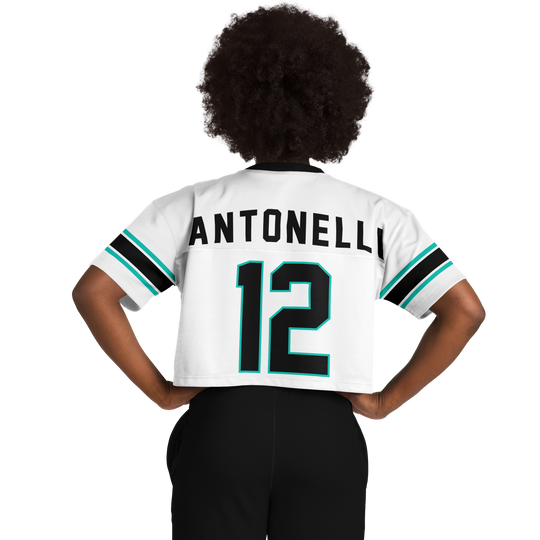Antonelli - White Alternate Crop Top Football Jersey