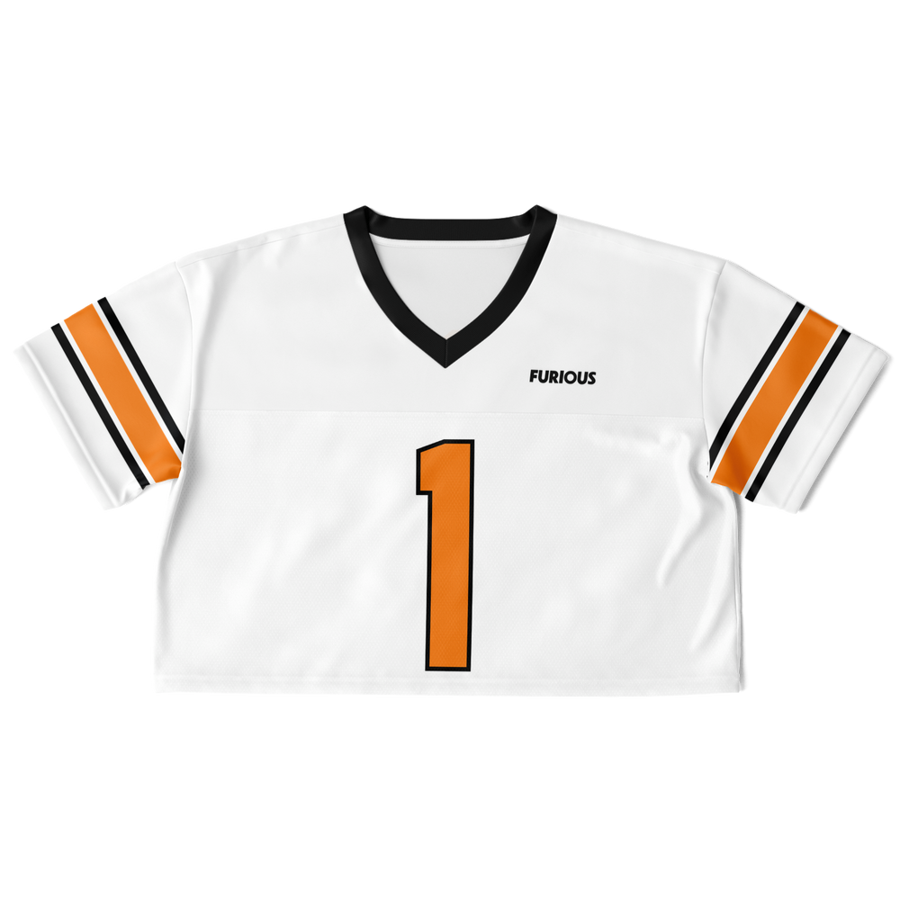 Norris – White Alternate Crop Top Football Jersey