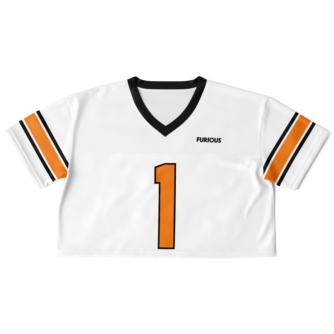 Norris – White Alternate Crop Top Football Jersey