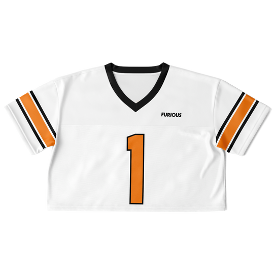 Norris – White Alternate Crop Top Football Jersey