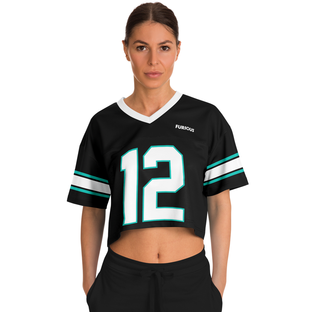 Antonelli - Black Alternate Crop Top Football Jersey
