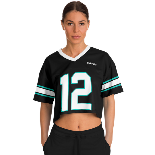 Antonelli - Black Alternate Crop Top Football Jersey