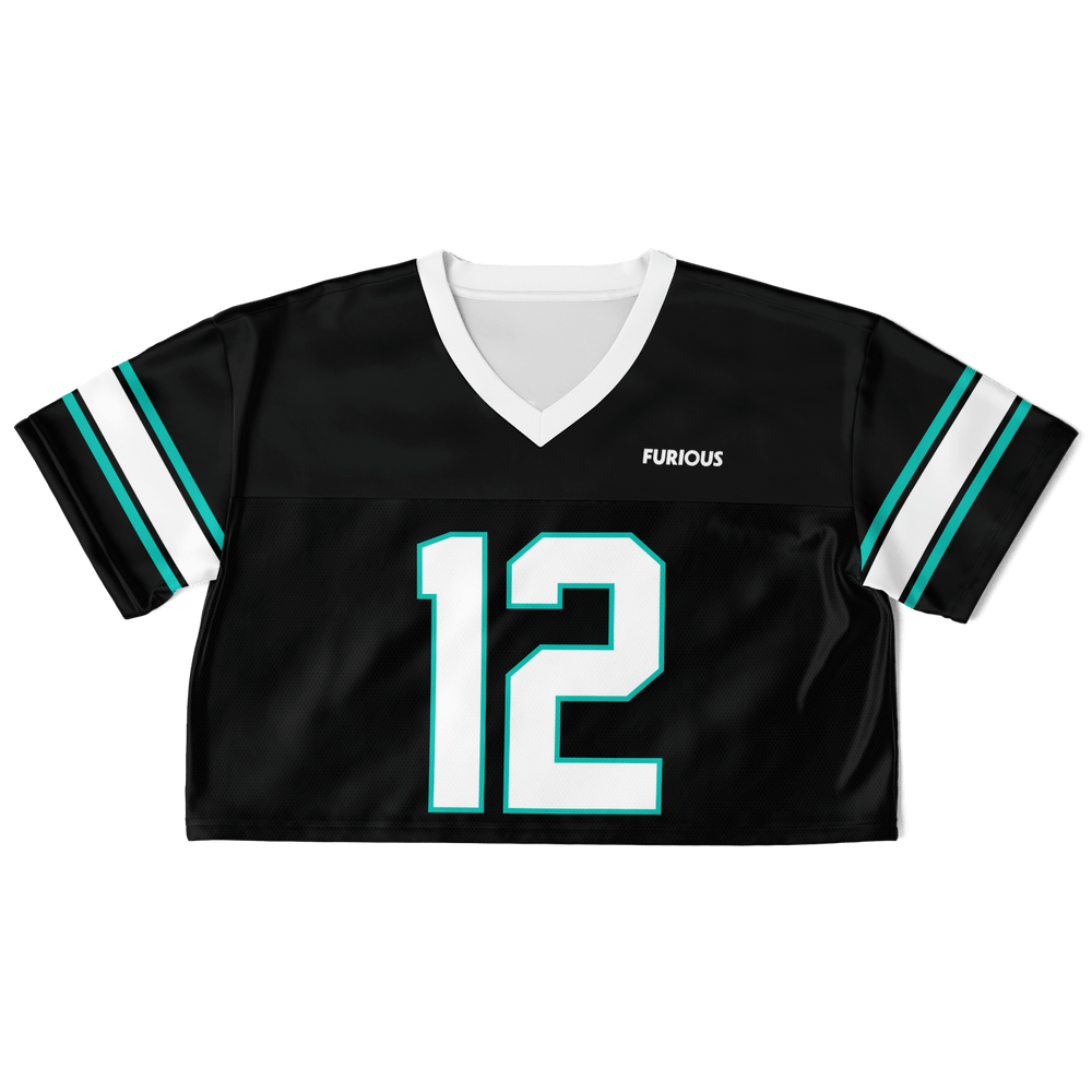 Antonelli - Black Alternate Crop Top Football Jersey - Furious Motorsport