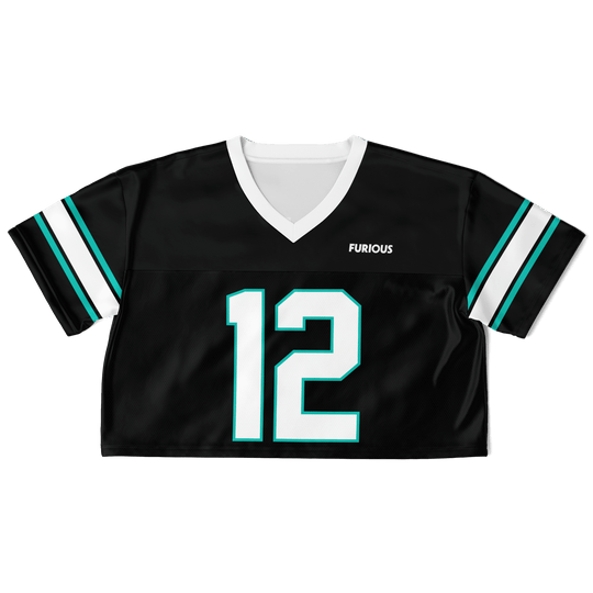 Antonelli - Black Alternate Crop Top Football Jersey - Furious Motorsport