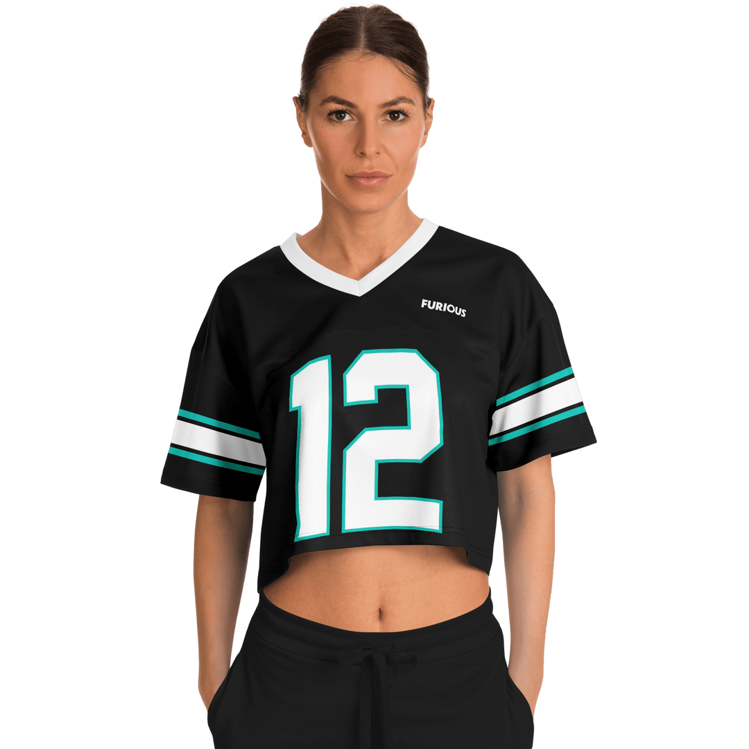 Antonelli - Black Alternate Crop Top Football Jersey - Furious Motorsport