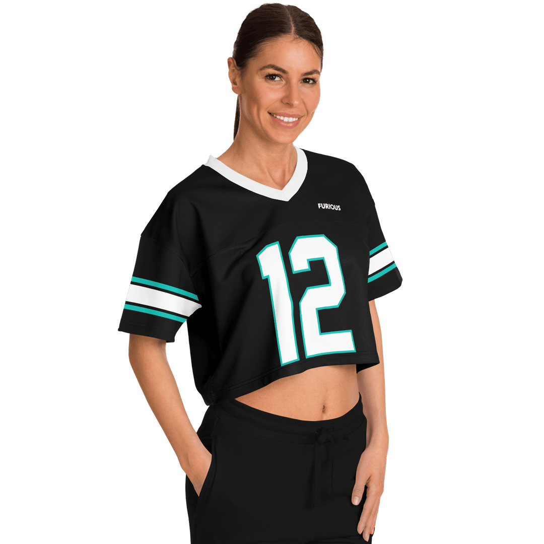 Antonelli - Black Alternate Crop Top Football Jersey - Furious Motorsport