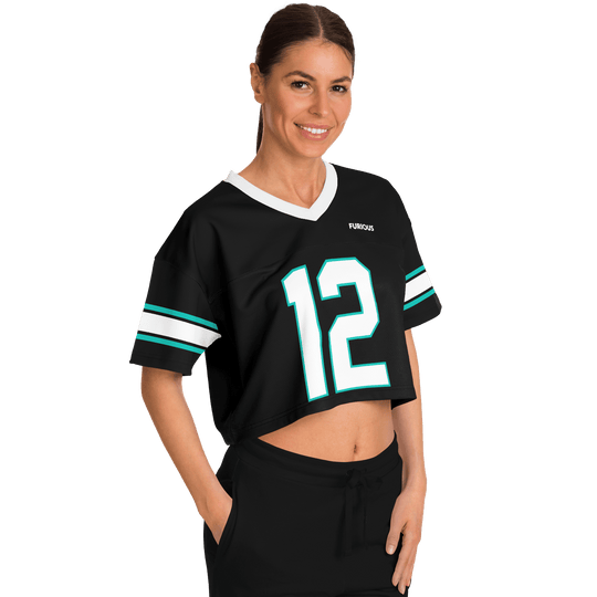 Antonelli - Black Alternate Crop Top Football Jersey - Furious Motorsport
