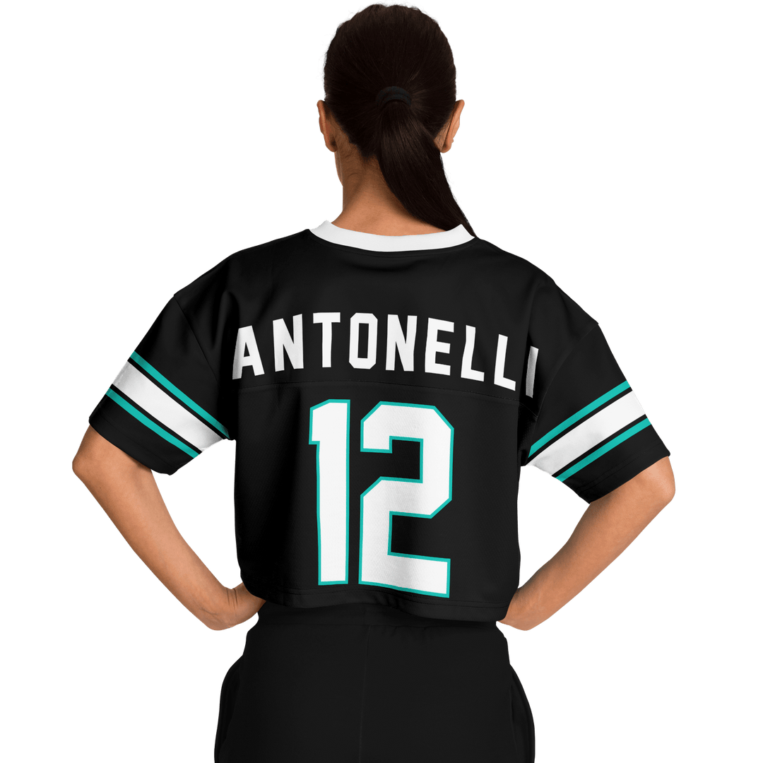 Antonelli - Black Alternate Crop Top Football Jersey - Furious Motorsport