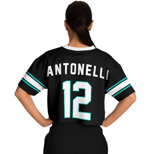 Antonelli - Black Alternate Crop Top Football Jersey - Furious Motorsport