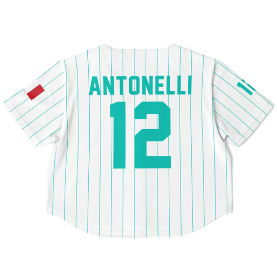 Antonelli - Gelato Pinstripe Jersey Crop Top - Furious Motorsport