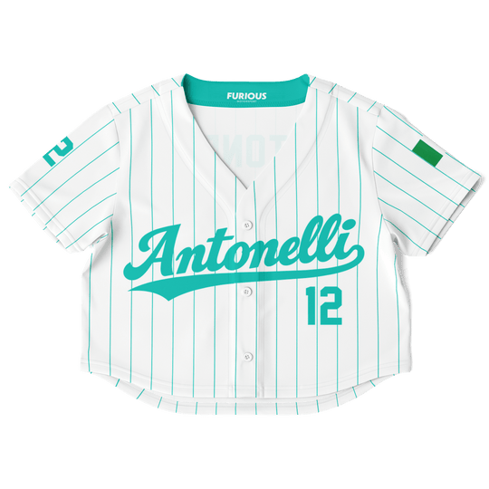 Antonelli - Gelato Pinstripe Jersey Crop Top - Furious Motorsport