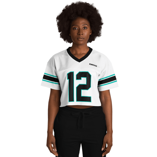 Antonelli - White Alternate Crop Top Football Jersey - Furious Motorsport