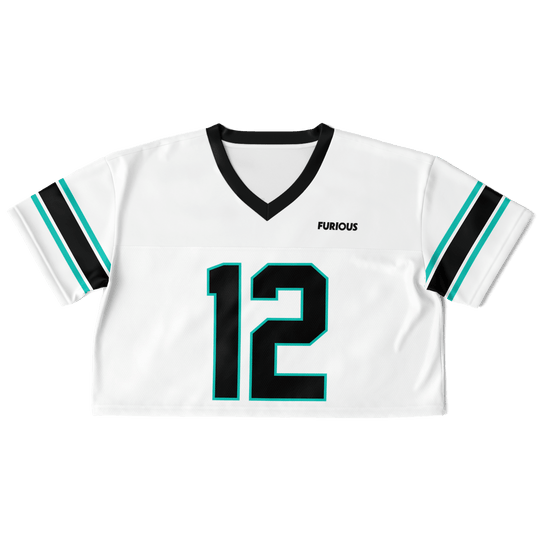 Antonelli - White Alternate Crop Top Football Jersey - Furious Motorsport