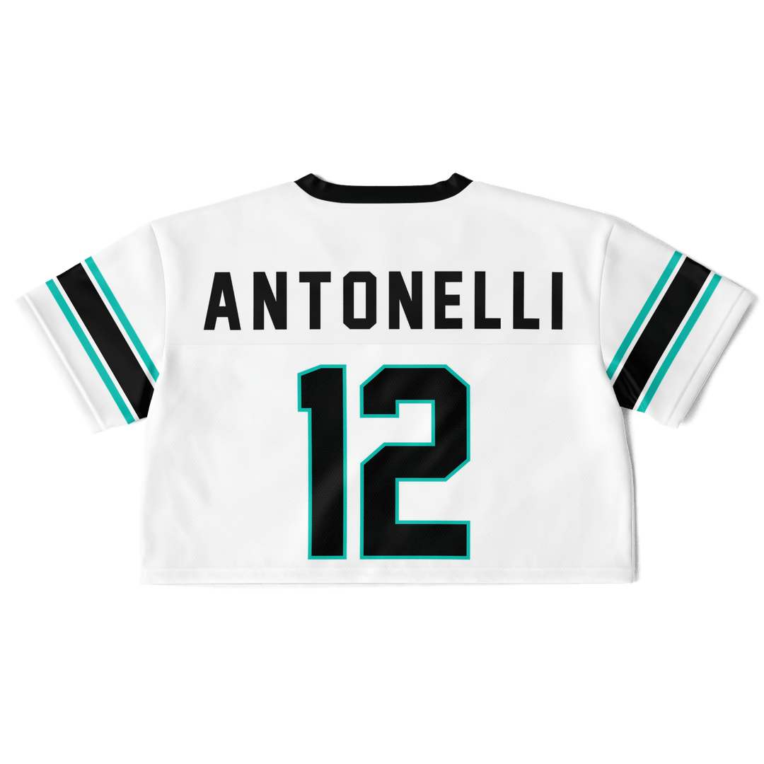 Antonelli - White Alternate Crop Top Football Jersey - Furious Motorsport