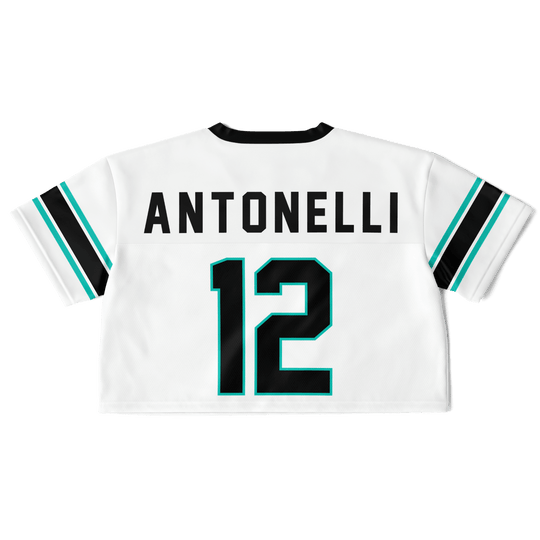 Antonelli - White Alternate Crop Top Football Jersey - Furious Motorsport