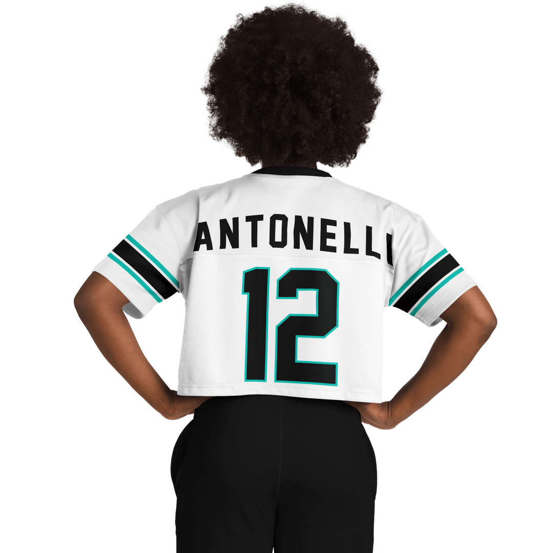 Antonelli - White Alternate Crop Top Football Jersey - Furious Motorsport