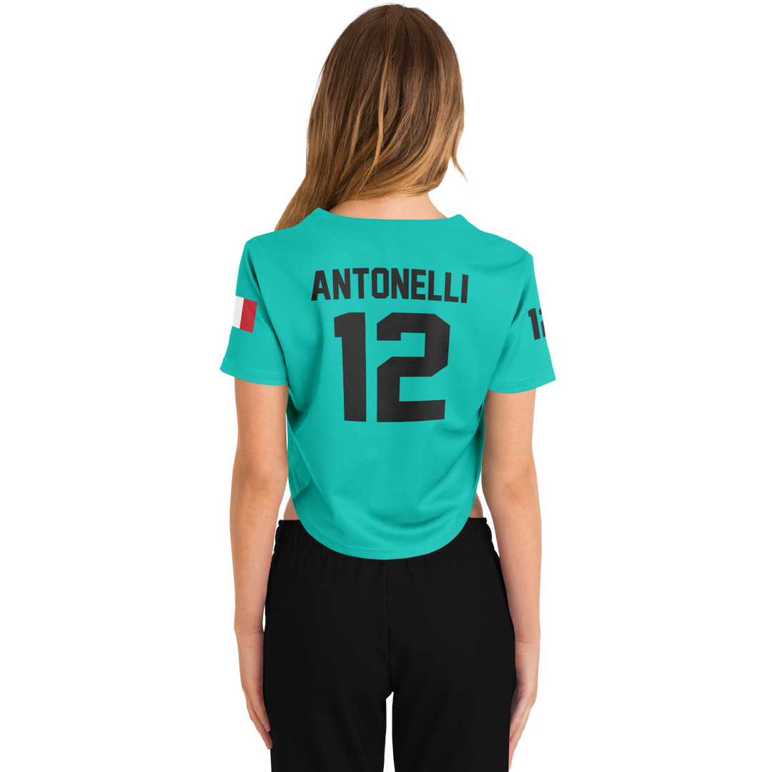 Antonelli - Teal Home Jersey Crop Top