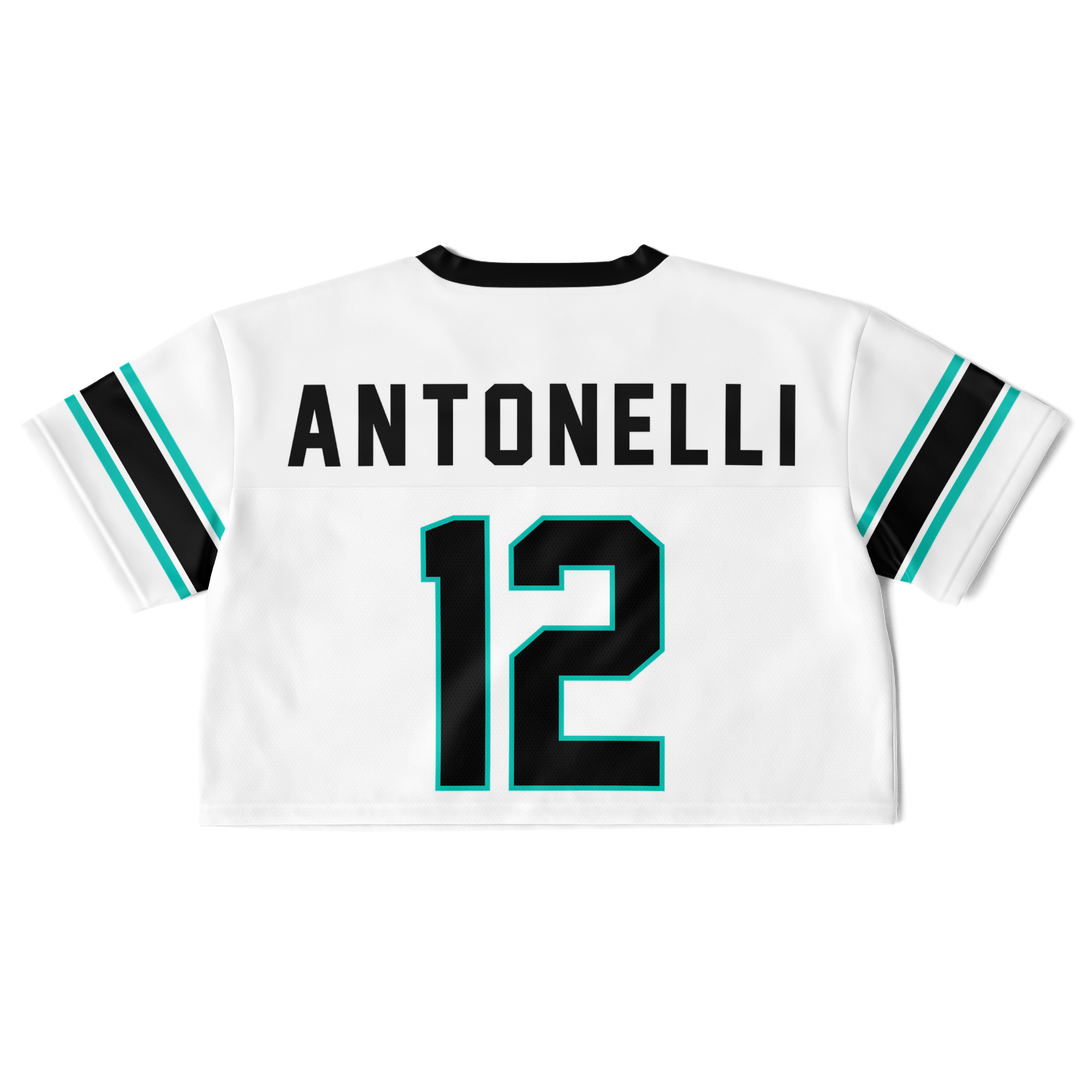 Antonelli - White Alternate Crop Top Football Jersey