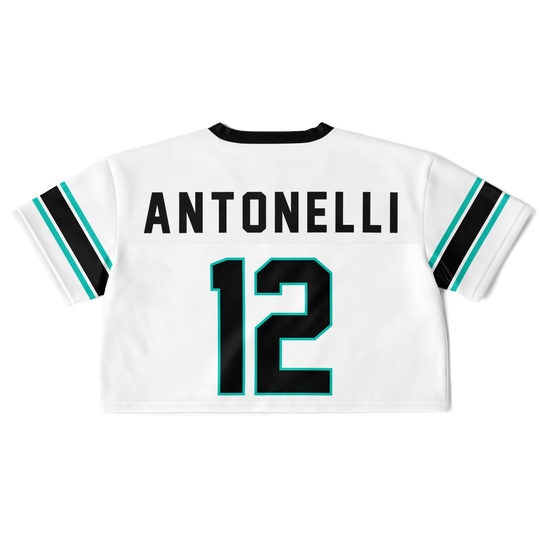 Antonelli - White Alternate Crop Top Football Jersey