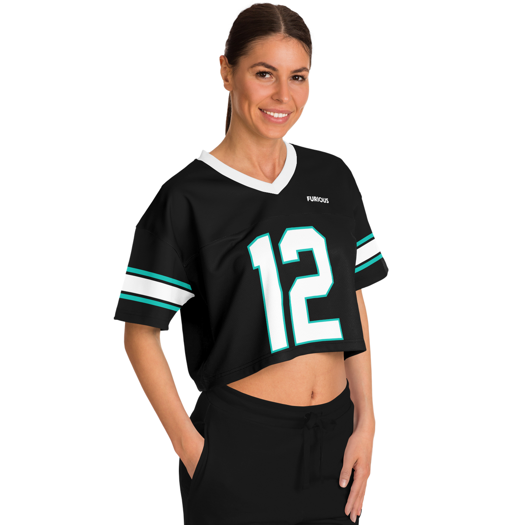 Antonelli - Black Alternate Crop Top Football Jersey