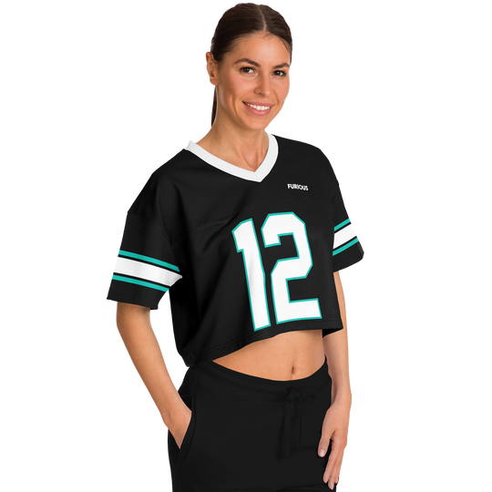 Antonelli - Black Alternate Crop Top Football Jersey