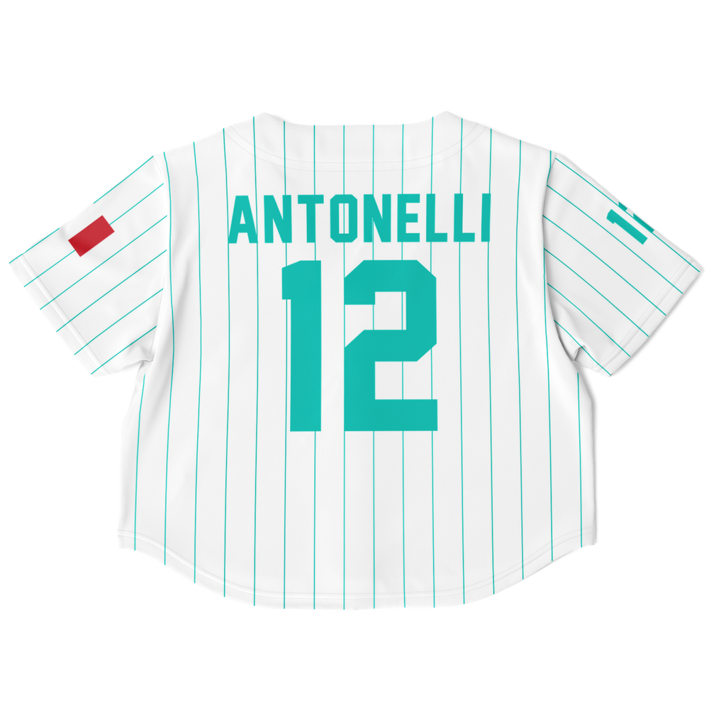Antonelli - Gelato Pinstripe Jersey  Crop Top