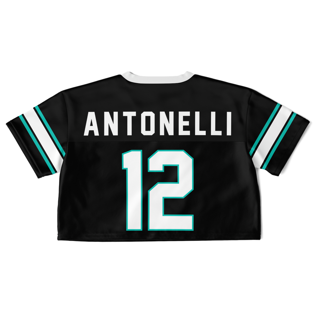 Antonelli - Black Alternate Crop Top Football Jersey