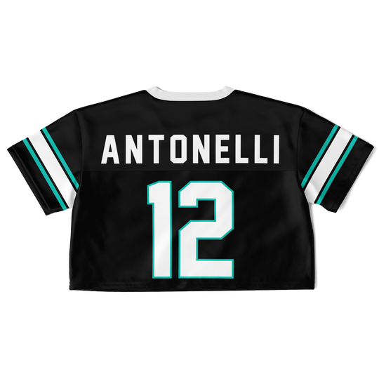 Antonelli - Black Alternate Crop Top Football Jersey