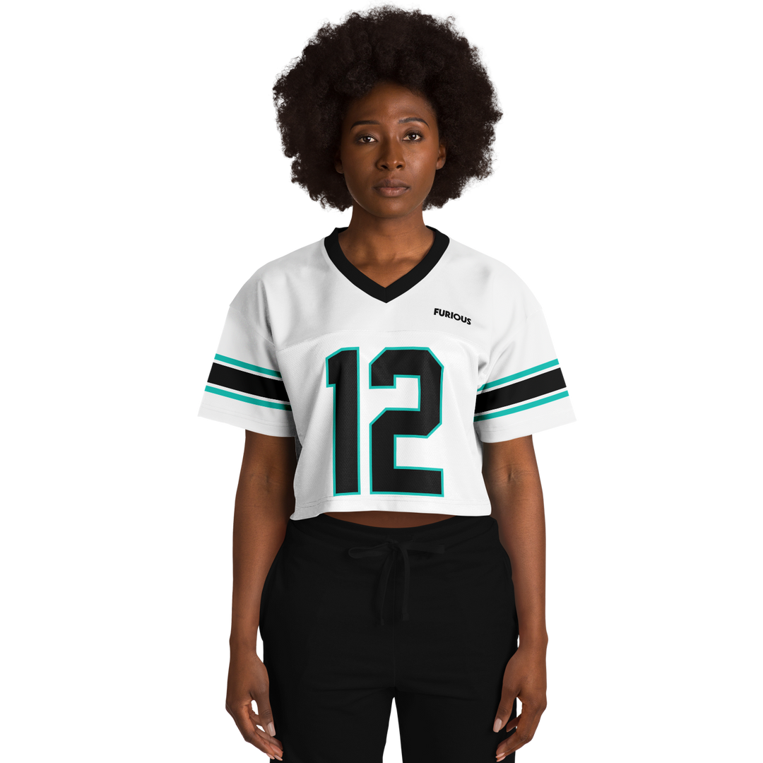 Antonelli - White Alternate Crop Top Football Jersey