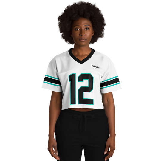 Antonelli - White Alternate Crop Top Football Jersey