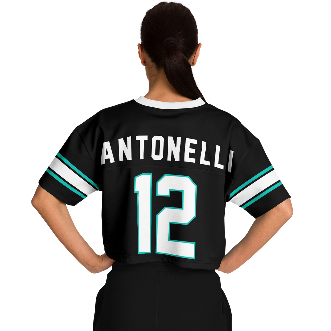 Antonelli - Black Alternate Crop Top Football Jersey