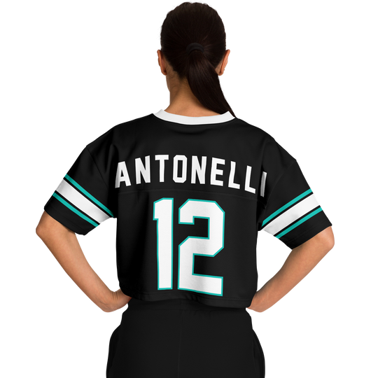Antonelli - Black Alternate Crop Top Football Jersey