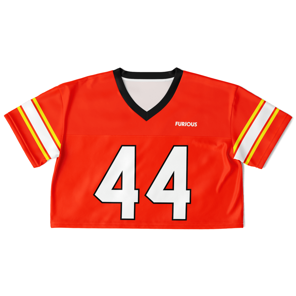 Hamilton - Red Alternate Crop Top Football Jersey - Furious Motorsport