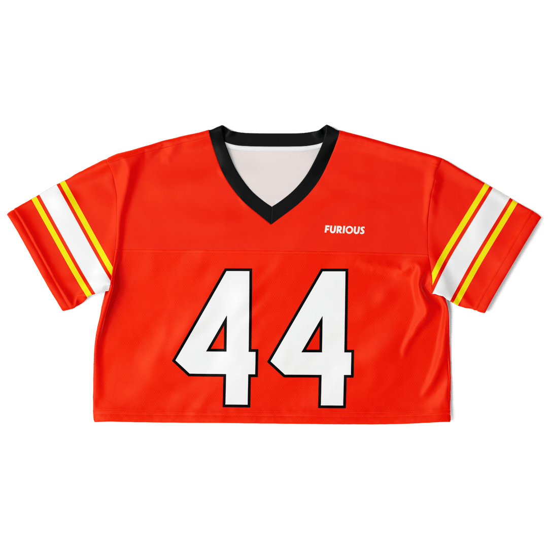 Hamilton - Red Alternate Crop Top Football Jersey - Furious Motorsport